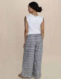 Passion Lilie Billowy Gray + White Pants Clothing 7 Passion Lilie Billowy Gray + White Pants Clothing
