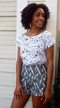 Passion Lilie Black Driftwood Shorts Clothing