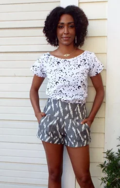 Passion Lilie Black Driftwood Shorts Clothing