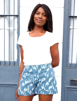 Passion Lilie Blue Lagoon Ikat Shorts 7 Passion Lilie Blue Lagoon Ikat Shorts