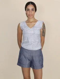Passion Lilie Best Sellers Chambray Ikat Shorts