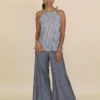 Passion Lilie Chambray Ikat Pants Clothing