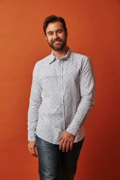 Passion Lilie Men's Classic Tulip Button Down Shirt