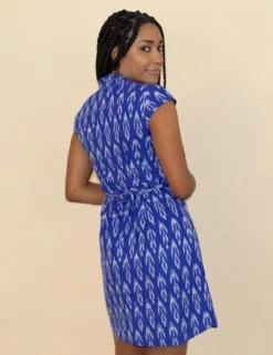 Passion Lilie Cobalt Blue Button-Up Dress