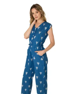 Passion Lilie Cobalt Ikat Jumpsuit