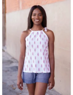 Passion Lilie Ella Ikat Top Clothing