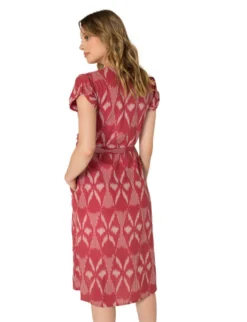 Passion Lilie Garnet Ikat Wrap Dress