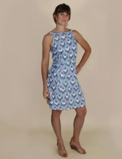 Passion Lilie Ikat Flowers Shift Dress Clothing