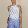 Passion Lilie Clothing Light Blue Ikat Shorts