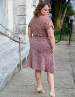 Passion Lilie Mauve Dots Jersey Dress