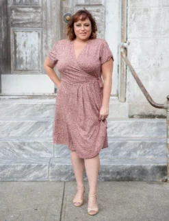 Passion Lilie Mauve Dots Jersey Dress