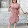 Passion Lilie Mauve Dots Jersey Dress