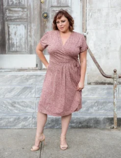 Passion Lilie Mauve Dots Jersey Dress