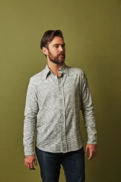 Passion Lilie Men's Timeless Button Down Shirt - Gray