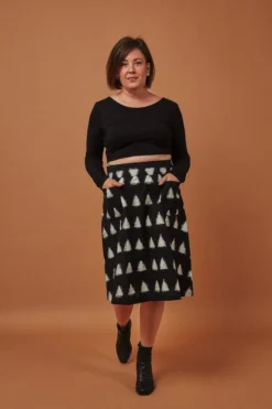 Passion Lilie Clothing Triangles Midi Skirt