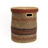 KAZI Home Goods Patterned Grass Hamper - Brown