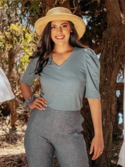 Valani Pauline Hemp Knit Puff Top