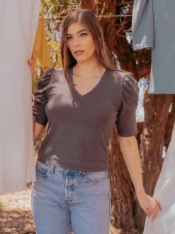 Valani Pauline Hemp Knit Puff Top