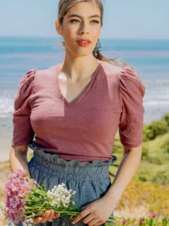 Valani Pauline Hemp Knit Puff Top