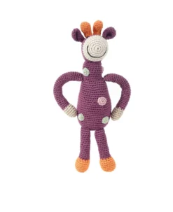 Pebble Purple Giraffe Rattle