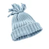 Pebble Fair Trade Ribbed Baby Hat - Duck Egg Blue