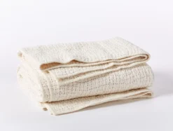 Coyuchi Home Goods Pebbled Handstitched Quilt - Undyed