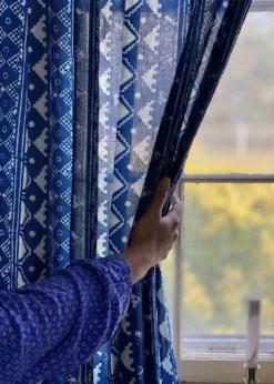 Ichcha Phulkari Indigo Curtain Panel 9 Ichcha Phulkari Indigo Curtain Panel