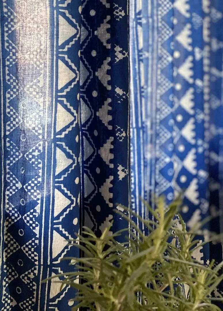 Ichcha Phulkari Indigo Curtain Panel 7 Ichcha Phulkari Indigo Curtain Panel