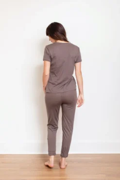 Leena & Lu Pima Short Sleeve Jogger Set