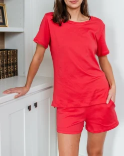 Leena & Lu Pima Tee And Short Pajama Set