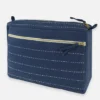 Anchal Accessories Pin Stitch Large Toiletry Bag - Navy