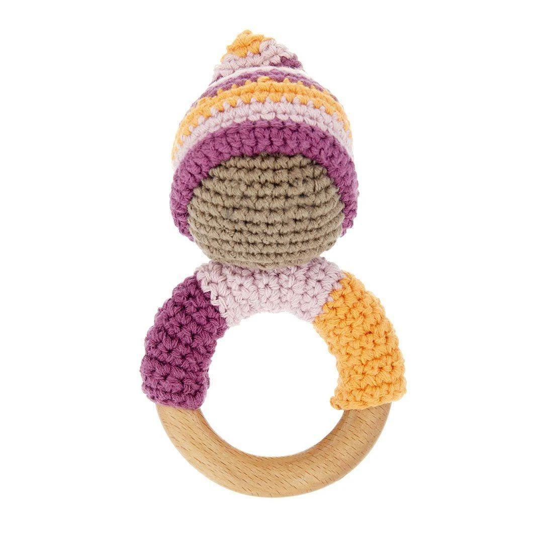 Pebble Pixie Rattle Teething Ring Fair Trade 6 Pebble Pixie Rattle Teething Ring Fair Trade