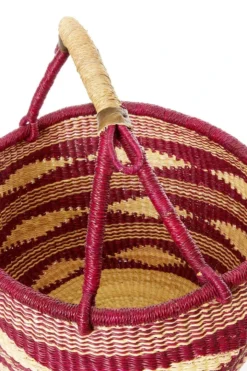Swahili African Modern Plum Diamond Bolga Basket