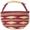 Swahili African Modern Plum Diamond Bolga Basket