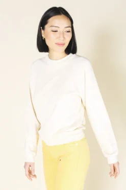 Poplinen Agnes Raglan Sweatshirt - Cream