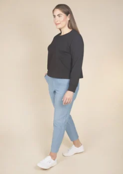 Poplinen Clothing Cindy Crop Pocket Tee - Black