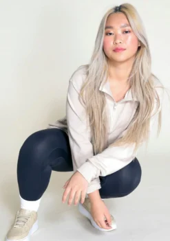 Poplinen Frances Tencel Zip Collar Sweatshirt Clothing