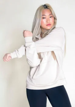 Poplinen Frances Tencel Zip Collar Sweatshirt Clothing