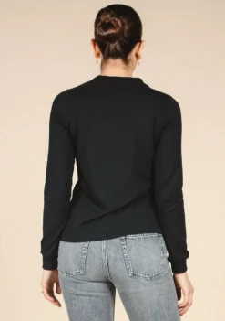 Poplinen Gwen Tencel Long Sleeve Tee - Black