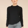 Poplinen Gwen Tencel Long Sleeve Tee - Black