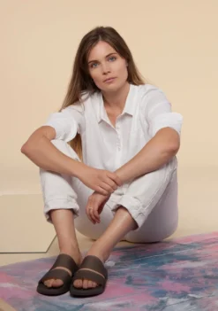 Poplinen Mercedes Upcycled Long Sleeve Linen Shirt