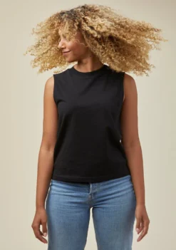 Poplinen Recy Muscle Tank - Black Best Sellers