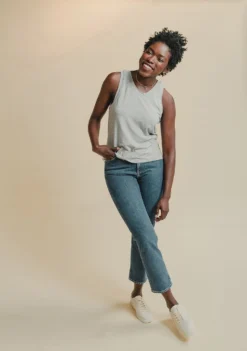 Poplinen Shirley Bamboo Tank Top - Gray