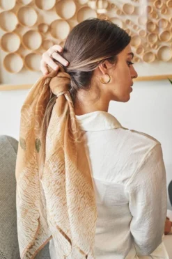 Studio Variously Primrose Cinnamon Silk Scarf