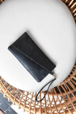 Purse & Clutch Small Asymmetric Clutch - Black