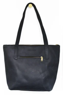 Purse & Clutch Accessories Zippered Leather Purse - Black