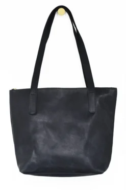 Purse & Clutch Accessories Zippered Leather Purse - Black