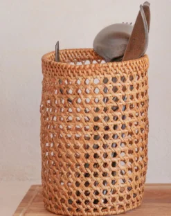 Village Thrive Rattan Utensil Holder
