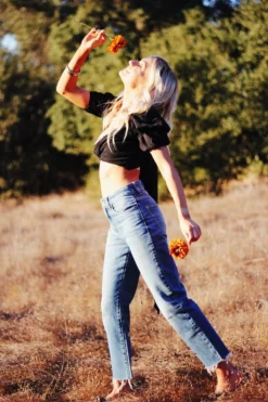 Porter Blue Rebel High Rise Straight Jean - Mabel Best Sellers