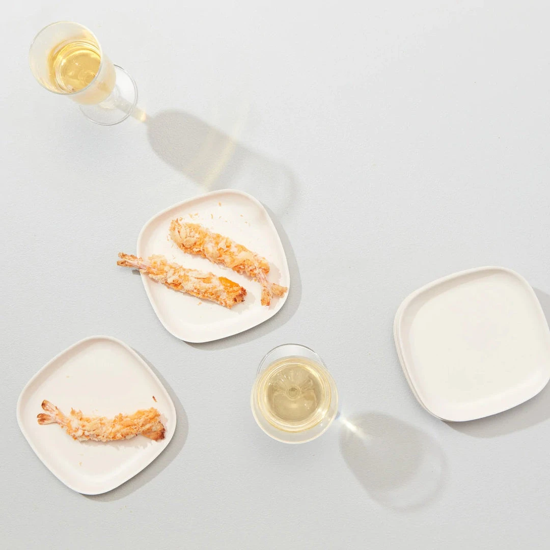 EKOBO Recycled Bamboo Cocktail Plate Set 6 EKOBO Recycled Bamboo Cocktail Plate Set